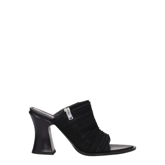 Premiata Black Fabric Platform Sandals