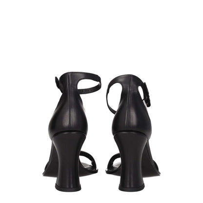 Premiata Black Leather Sandals