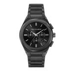 TRUSSARDI MOD. BIG watch with black stainless steel bracelet and chronograph features