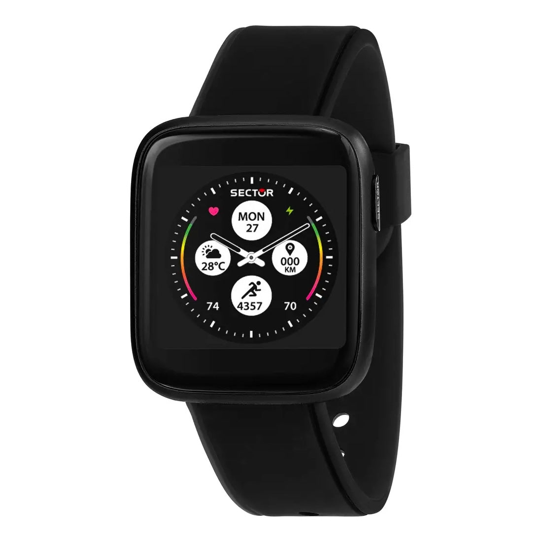 SECTOR Mod. S-04 unisex wristwatch with stainless steel case, mineral dial, and quartz movement, water resistant to 5 ATM