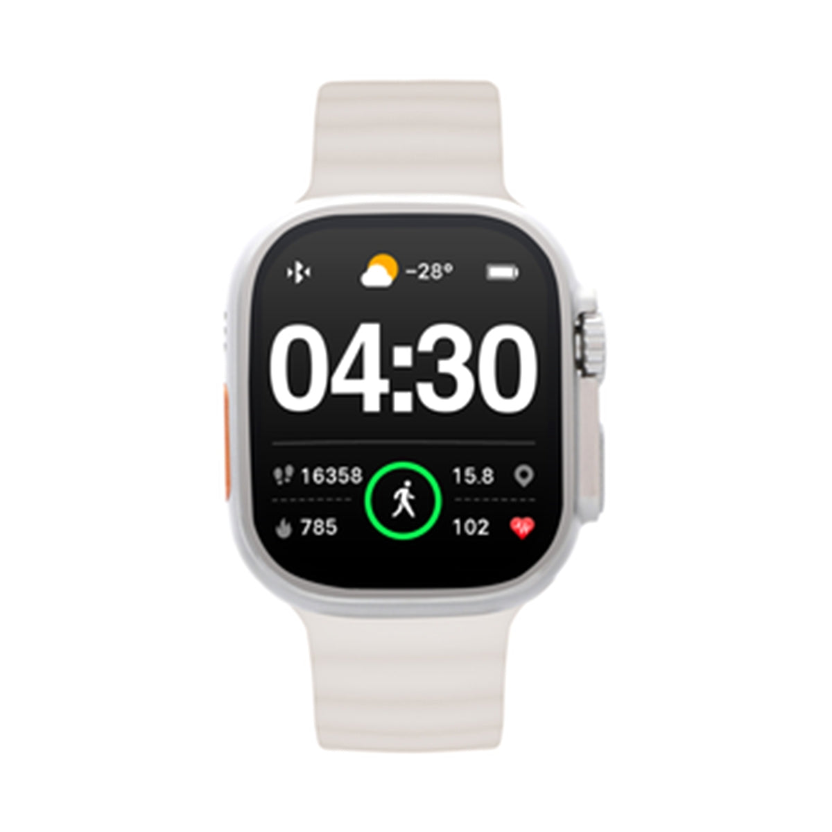 RADIANT SMARTWATCH WATCHES Mod. RAS10907 displaying time and fitness tracking features on digital screen.
