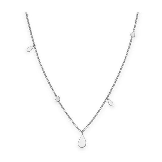 ROSEFIELD JEWELS JEWELRY Mod. JSDNS-J056 silver necklace with delicate droplet charms on a fine chain