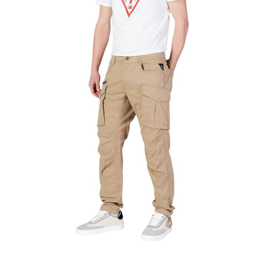 Replay Beige Cotton Relaxed Fit Jean with cargo pockets for men