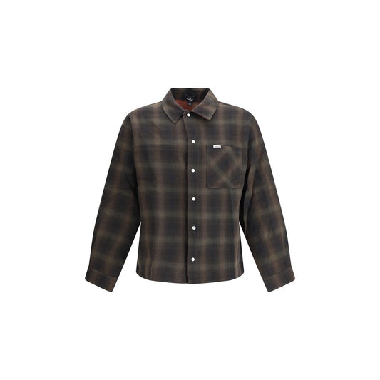 Represent Brown Cotton Pattern Shirt