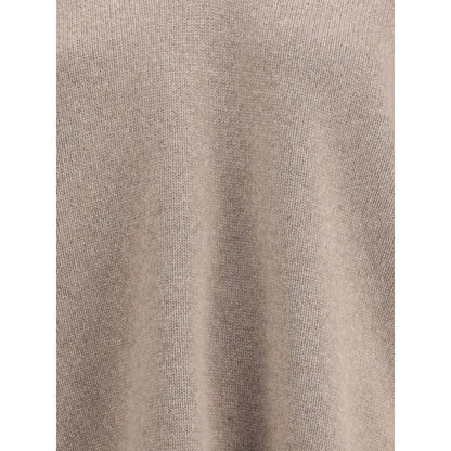 Close-up of Rohe Beige Wool Sweatshirt fabric showcasing the fine wool and cashmere blend texture.
