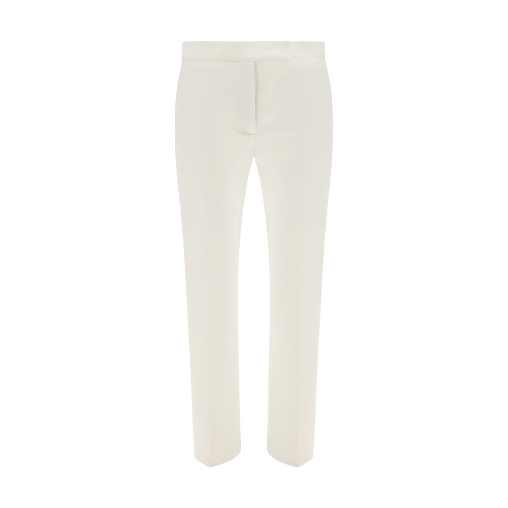 SA SU PHI Angela Pants in wool and silk, monochrome palazzo style with side pockets, made in Italy, AW23 season.