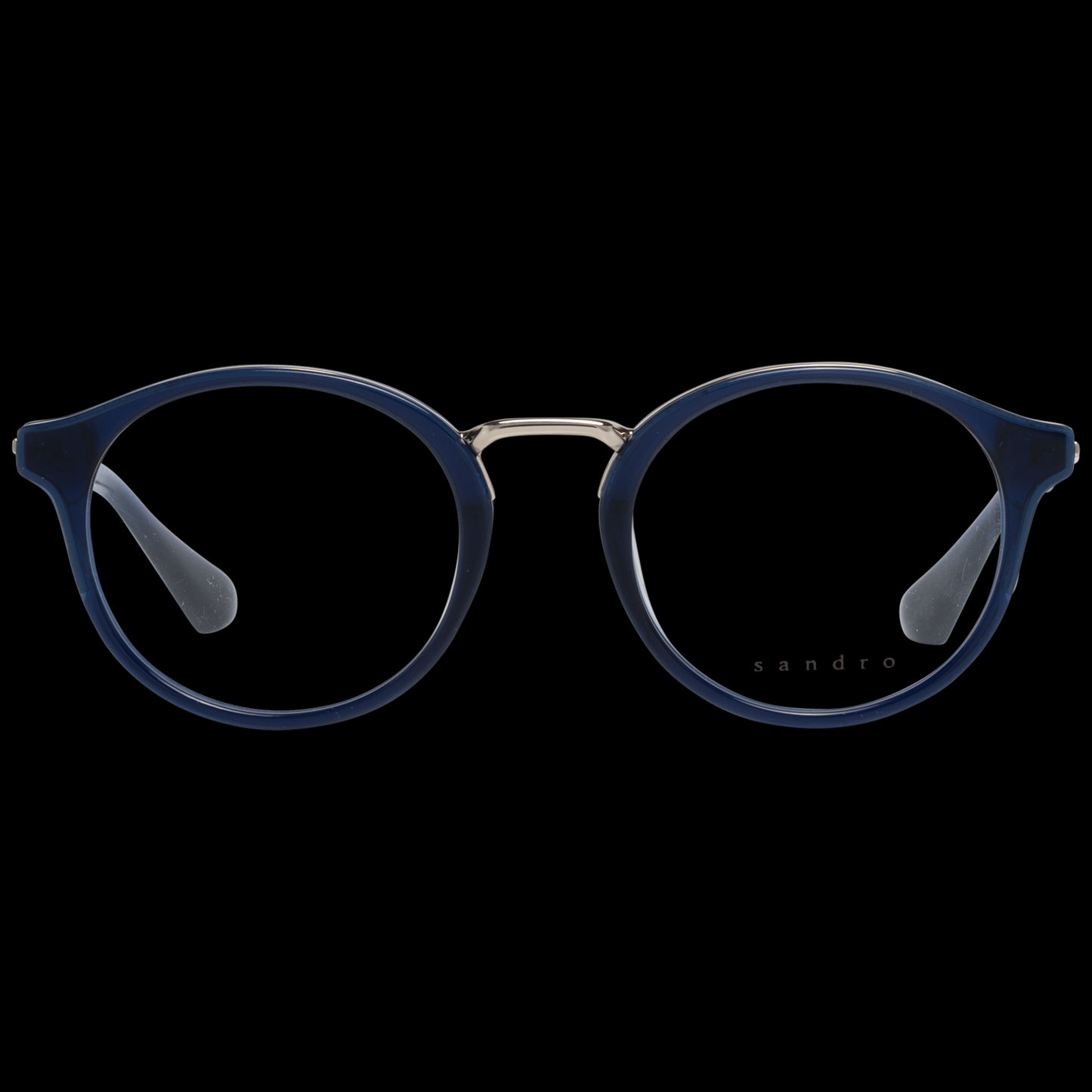 SANDRO MOD. SD2010 49004 ladies eyewear featuring round blue frames and clear lenses.