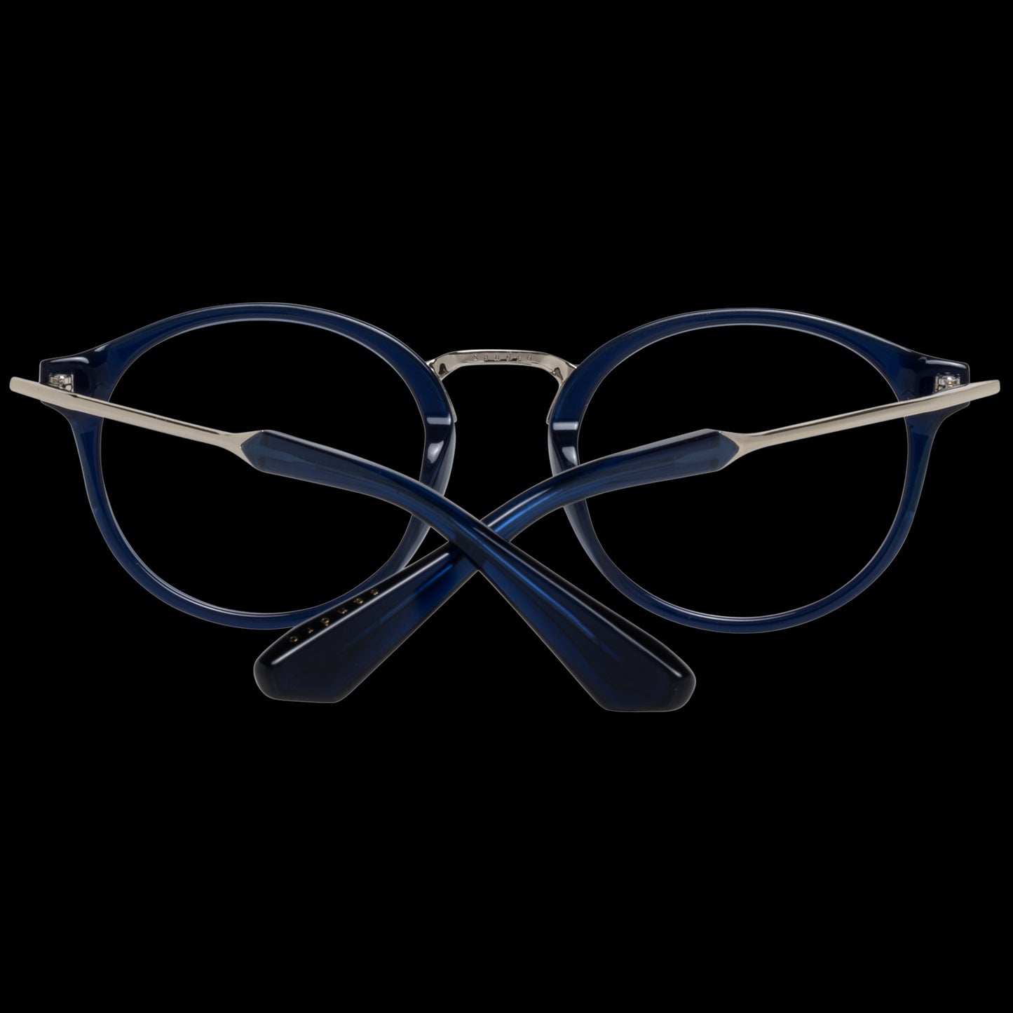 Alt Tag: SANDRO MOD. SD2010 49004 lady's stylish blue round eyeglasses with sleek metal arms, ideal for fashion-forward looks.