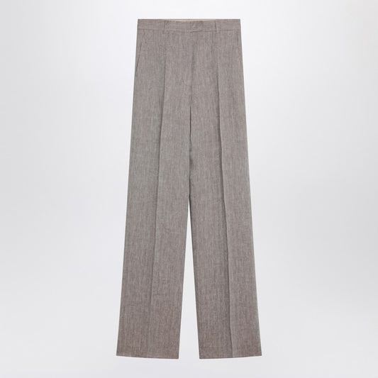 Max Mara Studio Beige straight linen pants SATIRALI/Q_MAXMS-004_102