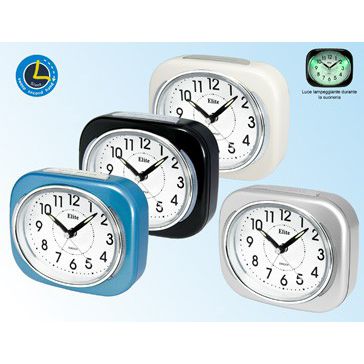 ELITE SVEGLIA ANALOGICA SILVER/ SILVER ALARM CLOCK-0