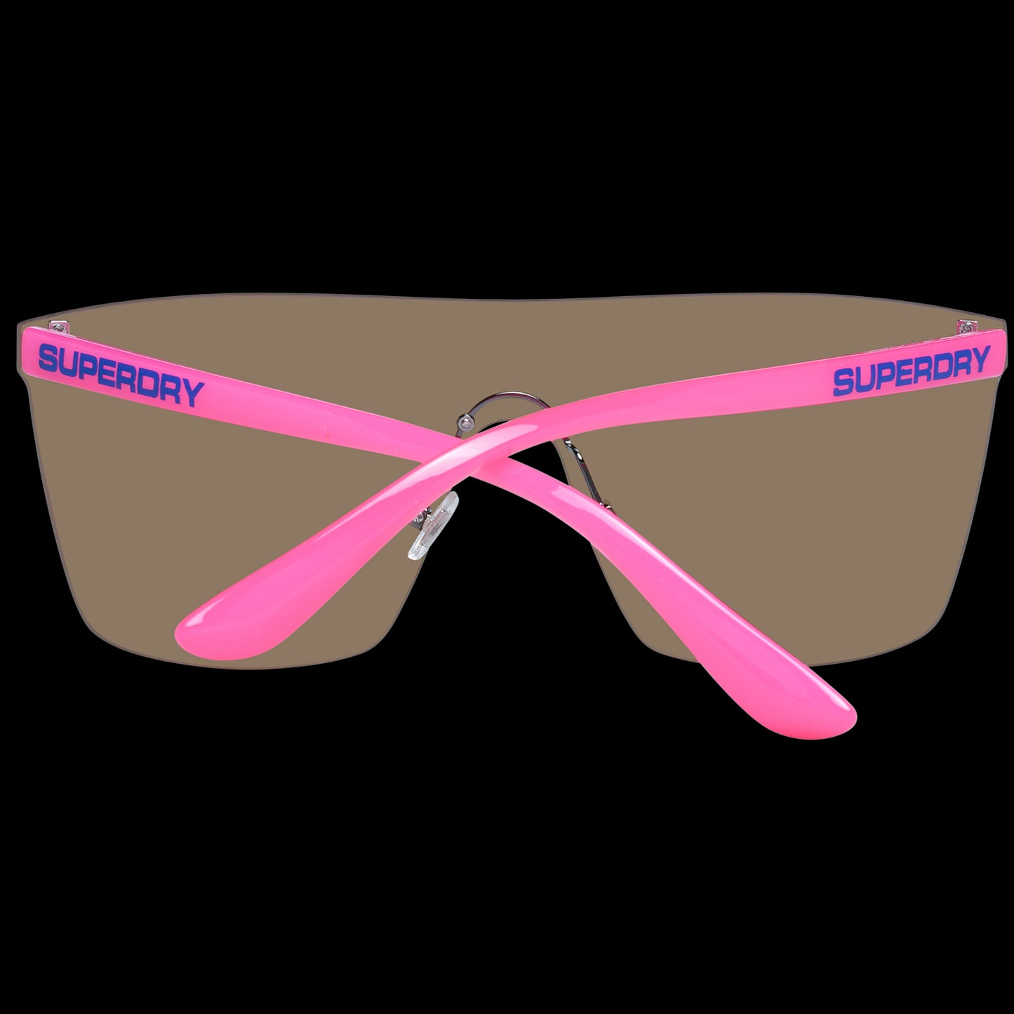 SUPERDRY MOD. SDS SUPERSYNTH 14172 unisex sunglasses with pink frames and brown lenses.