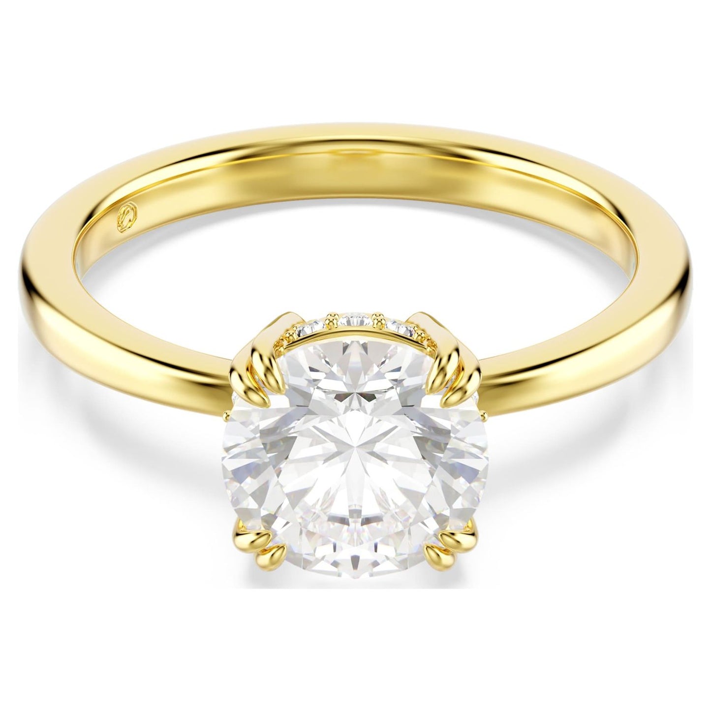 Gold ring with large diamond setting, elegant jewelry design