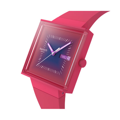 SWATCH Mod. SQUARELY BERRY READY STOCKED WATCHES,Wristwatch
