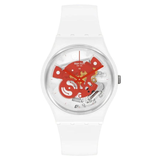 SWATCH Mod. TIME TO RED SMALL READY STOCKED WATCHES,Wristwatch