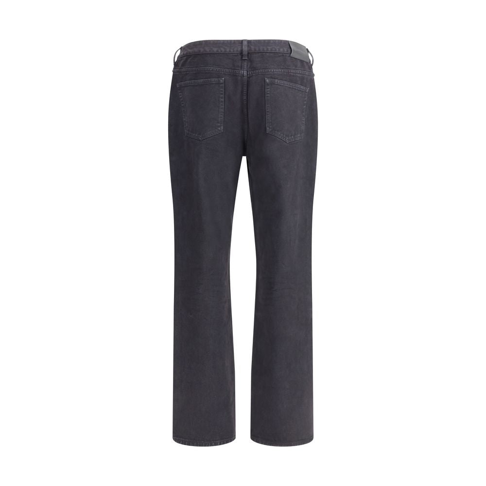 Saint Laurent Black Cotton Straight-Leg Jeans
