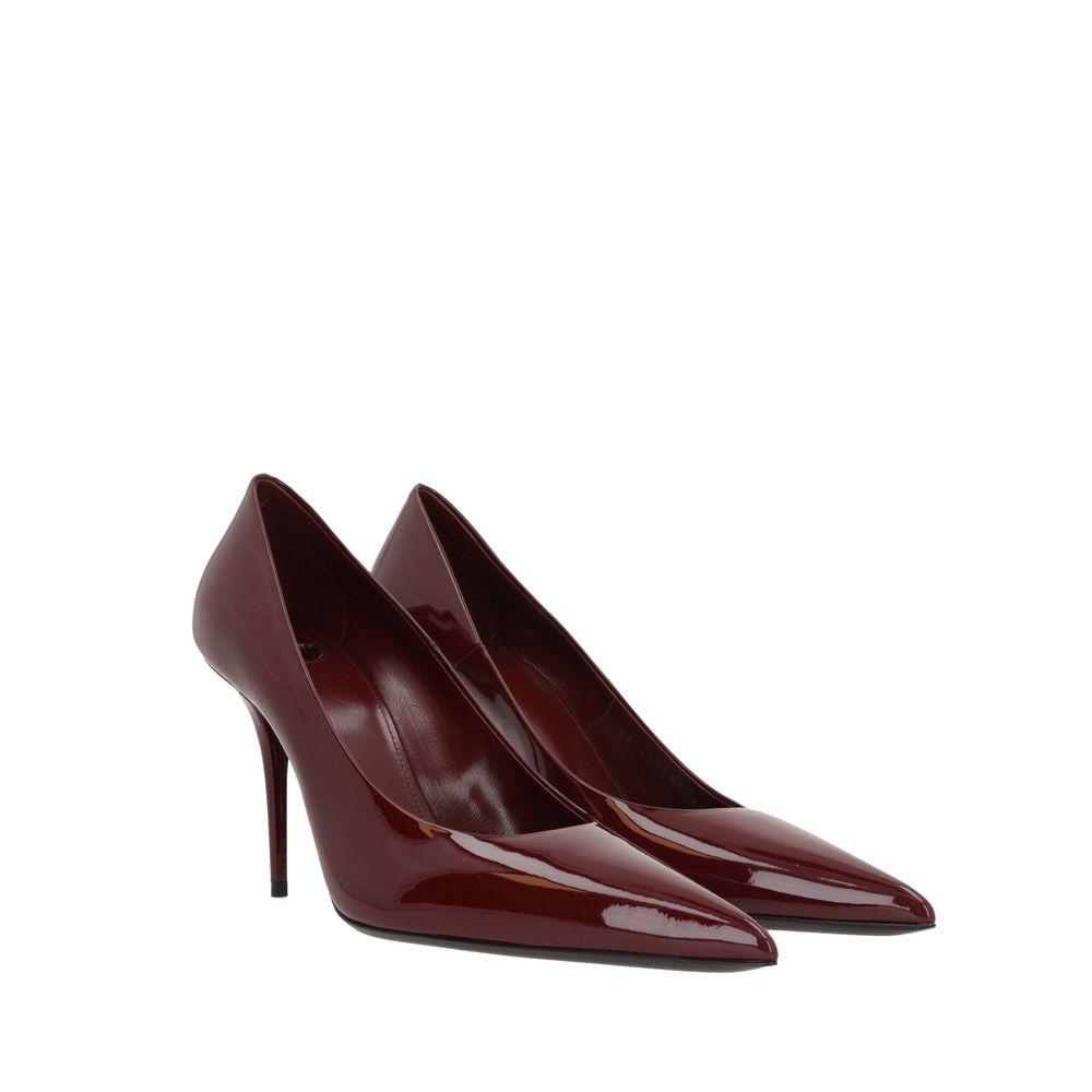 Saint Laurent Red Calfskin Platform Pumps