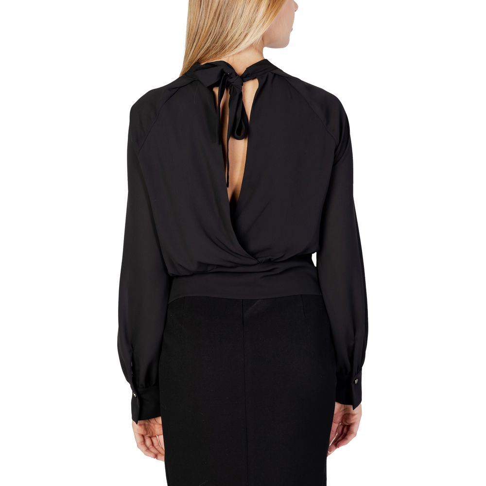 Sandro Ferrone Black Polyester Blouse