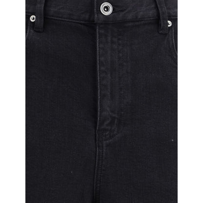 Self-Portrait Black Cotton High-Waisted Jean