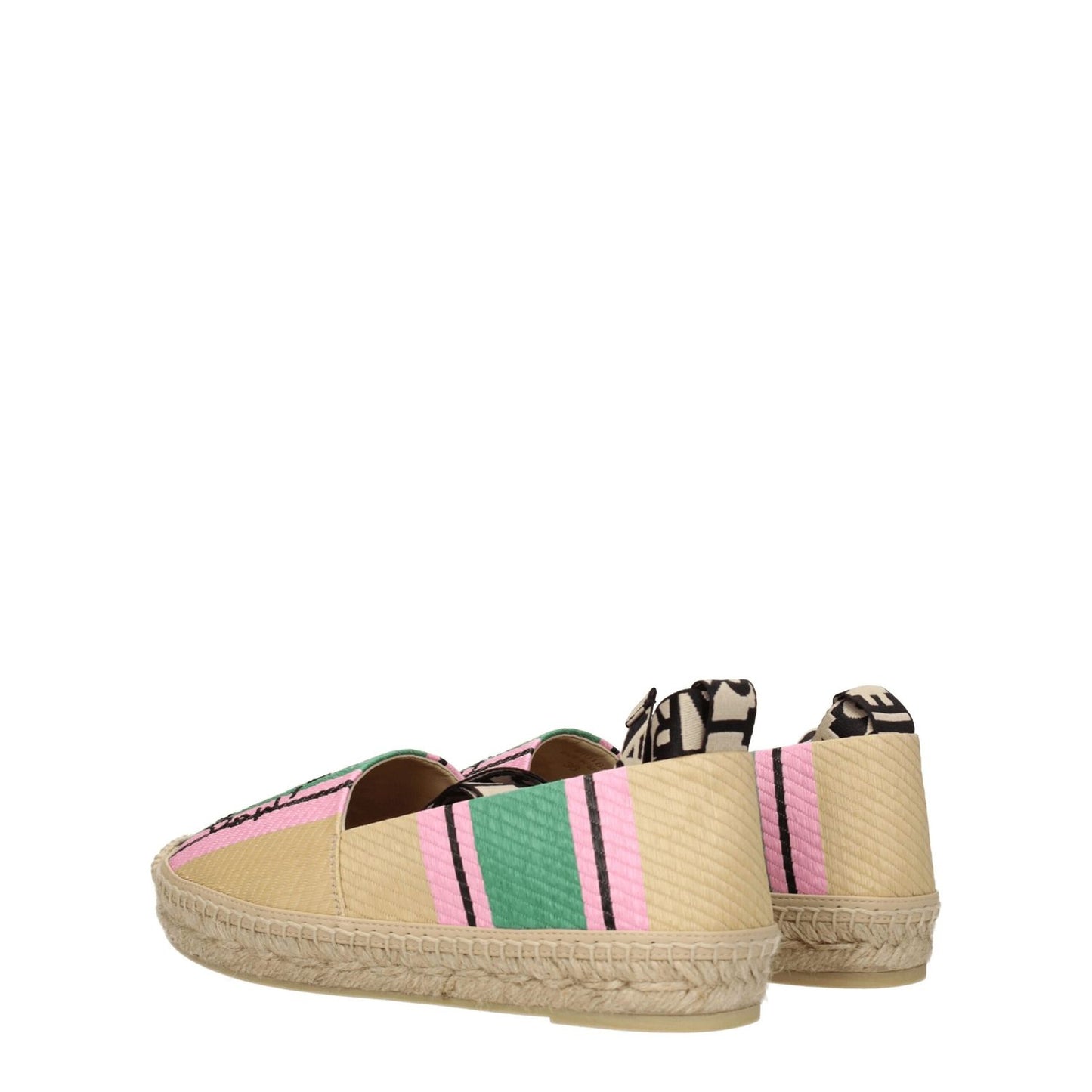 Stella McCartney Multicolor Fabric Espadrilles with logo detail and self-tie closure, casual style, low flat heel, rubber sole, round toe.