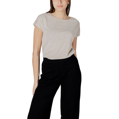 Street One Beige Polyester T-Shirt