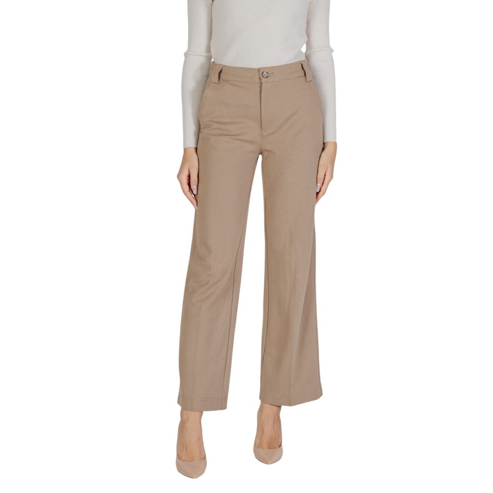 Street One Beige Viscose Casual Pants