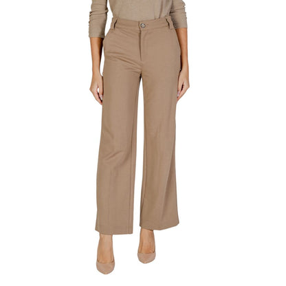 Street One Beige Viscose Casual Pants