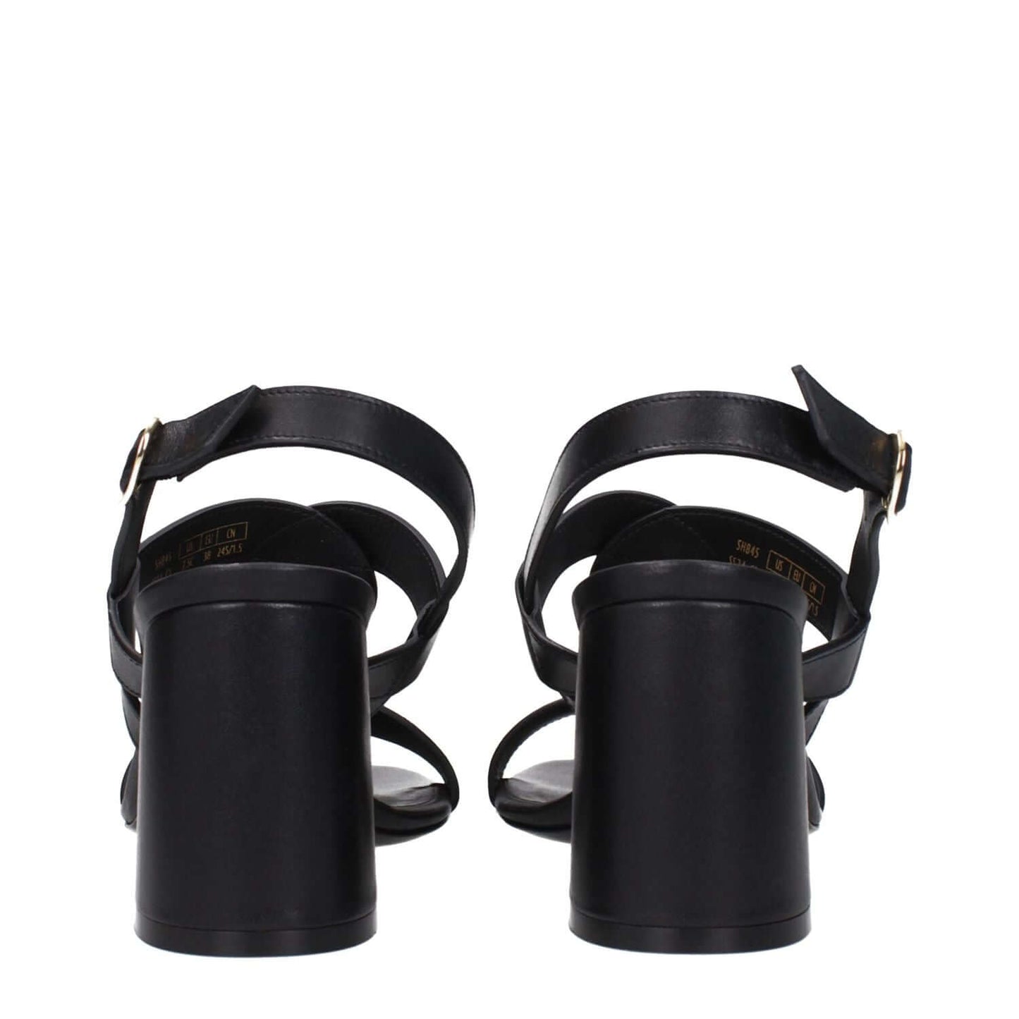 Stuart Weitzman Black Leather Platform Sandals