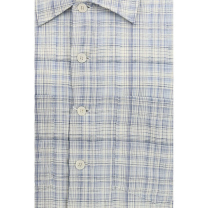 Sunflower Blue Cotton Pattern Shirt 1728,72470364320,Blue,Clothing,L,M,Men,New with tags,Pattern - Shirts - Clothing,Shirts - Clothing,Shortsleeve - Shirts - Clothing,Sunflower,XL