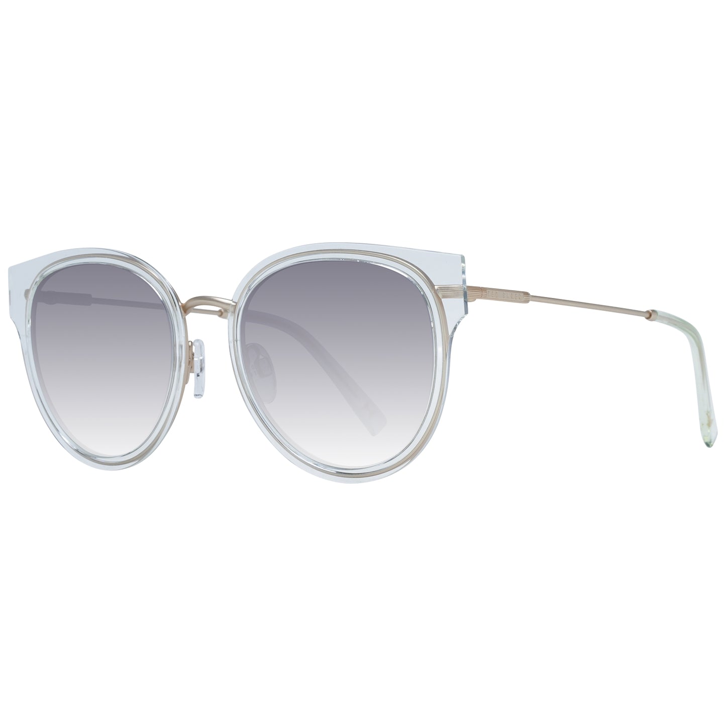 Stylish TED BAKER MOD. TB1659 52575 ladies sunglasses with transparent frames and gradient lenses.