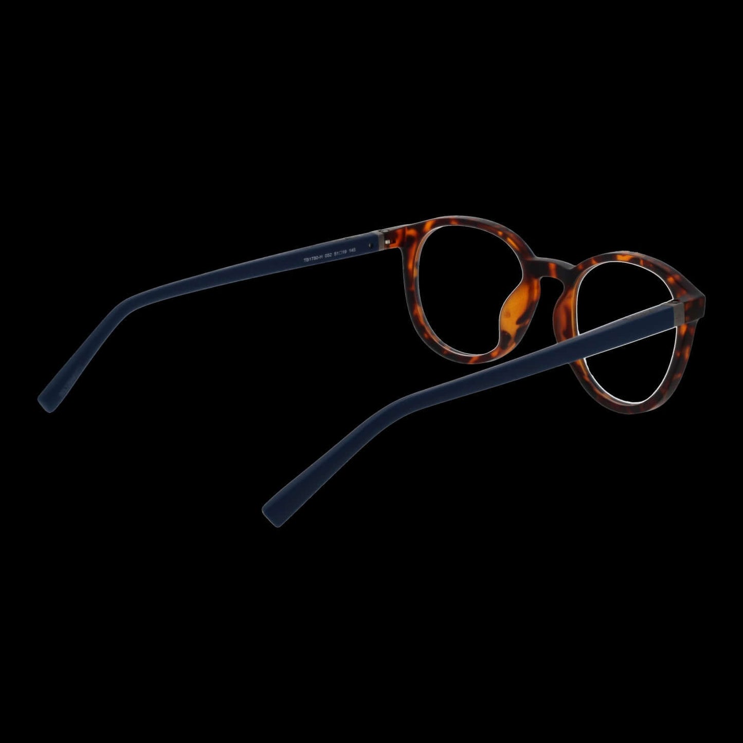 TIMBERLAND MOD. TB1780-H 51052 tortoiseshell eyeglasses for gents, side view with black temples.