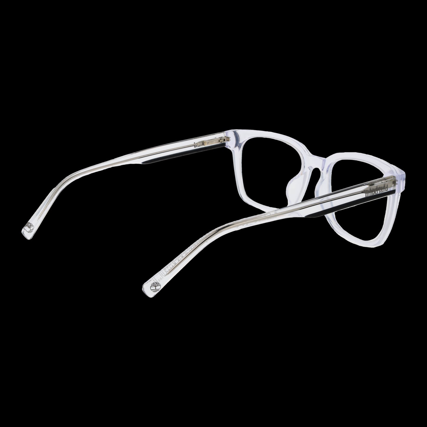 Clear frame eyeglasses for men, model TIMBERLAND MOD. TB1846-H 54026, viewed from the side on a black background.