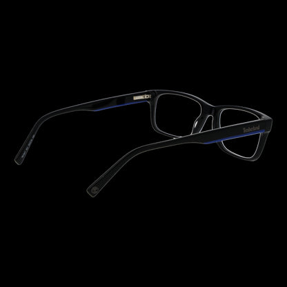 Gent's eyeglasses TIMBERLAND MOD. TB1847 53001, sleek black frame design against a black background, side view showcasing durability.