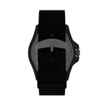 Back view of TIMEX Mod. EXPEDITION SOLAR wristwatch with fabric strap, black plastic case, and official packaging