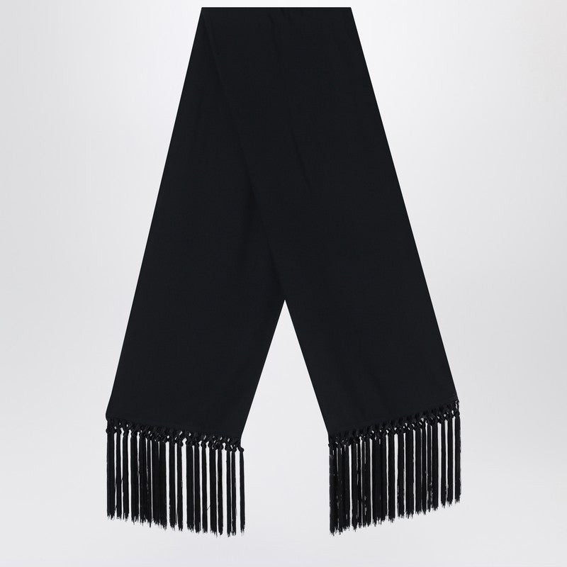 Taller Marmo Black scarf with fringes TMSS2577PL/R_TALLE-133_100