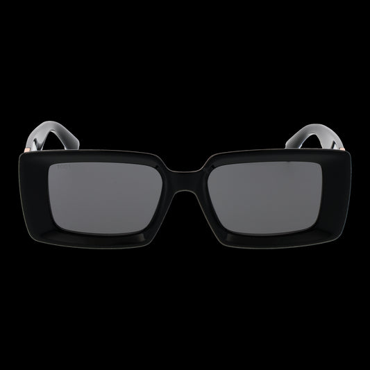Sunglasses for women, black frame, model TOD'S MOD. TO0366 5201A, front view. Stylish eyewear for ladies.