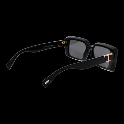 Alt Tag: Sleek black sunglasses from TOD'S MOD. TO0366 5201A for ladies, featuring a stylish square frame and distinctive logo detail.