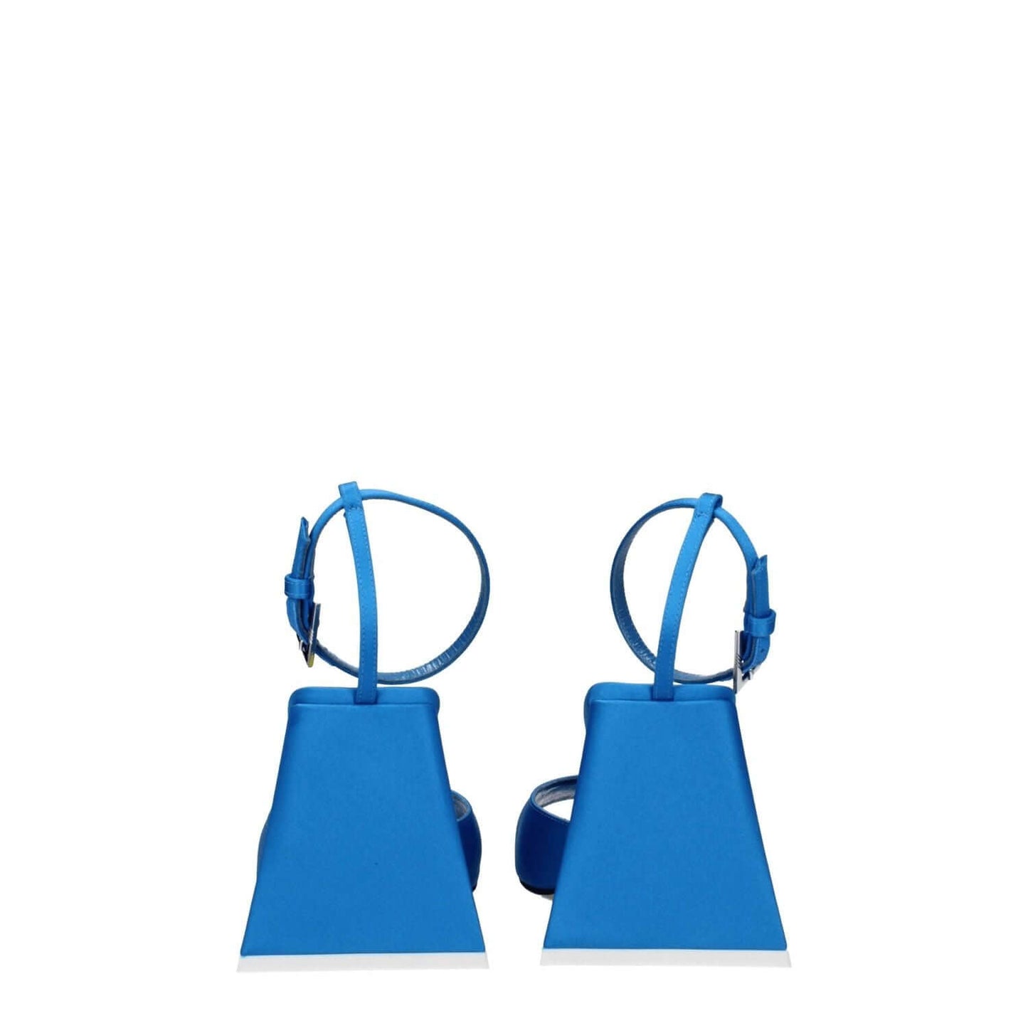 The Attico Blue Satin Stiletto Heel Sandals