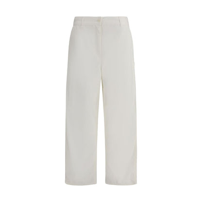 The Row Cream Cotton Cargo Pants