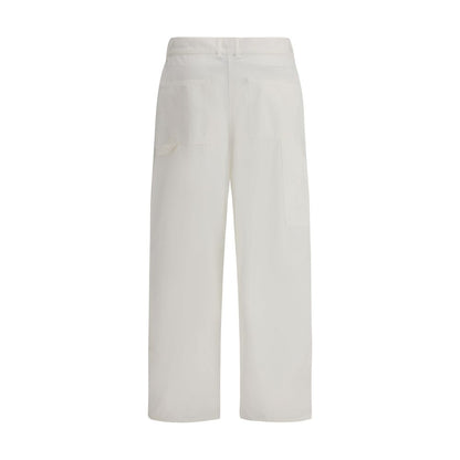 The Row Cream Cotton Cargo Pants