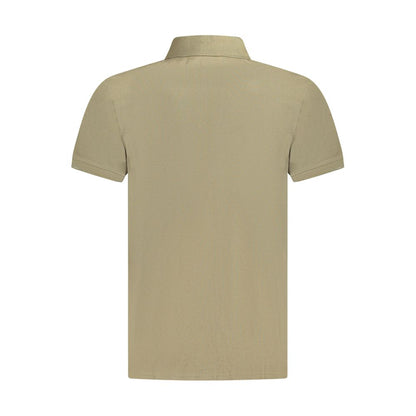 Back view of Timberland Brown Cotton Men Polo Shirt with short sleeves and classic fit
