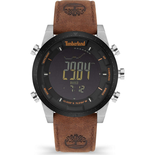 Timberland Brown Leather Digital Watch