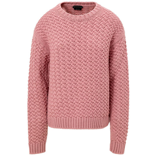 Tom Ford Pink Wool Sweatshirt 1728,67397976224,Clothing,New with tags,Pink,S,Sweaters - Clothing,Sweaters - Women - Clothing,Sweatshirts - Sweaters - Clothing,Tom Ford,Women,Women - Clothing,XS