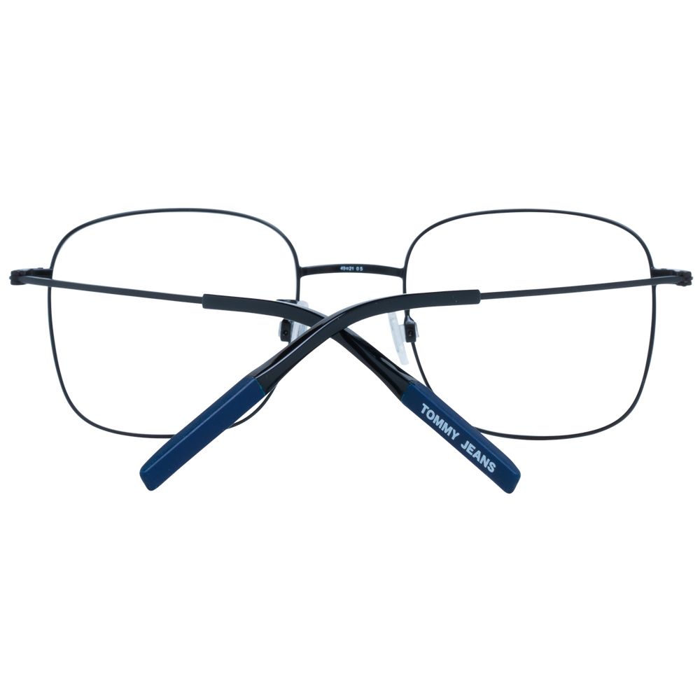 Tommy Hilfiger Black Unisex Glasses Frame with metal & plastic full-rim, square style, including branded case. Size 49-21-145.