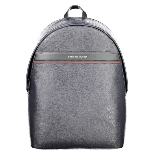 Tommy Hilfiger Blue Polyethylene Men Backpack with sleek design and logo on front