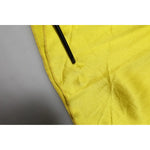 Close-up of Tonello Yellow Silk Satin Slip Maxi Spaghetti Strap Maxi Dress fabric