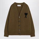 Ami Paris Ami De Coeur bronze cardigan