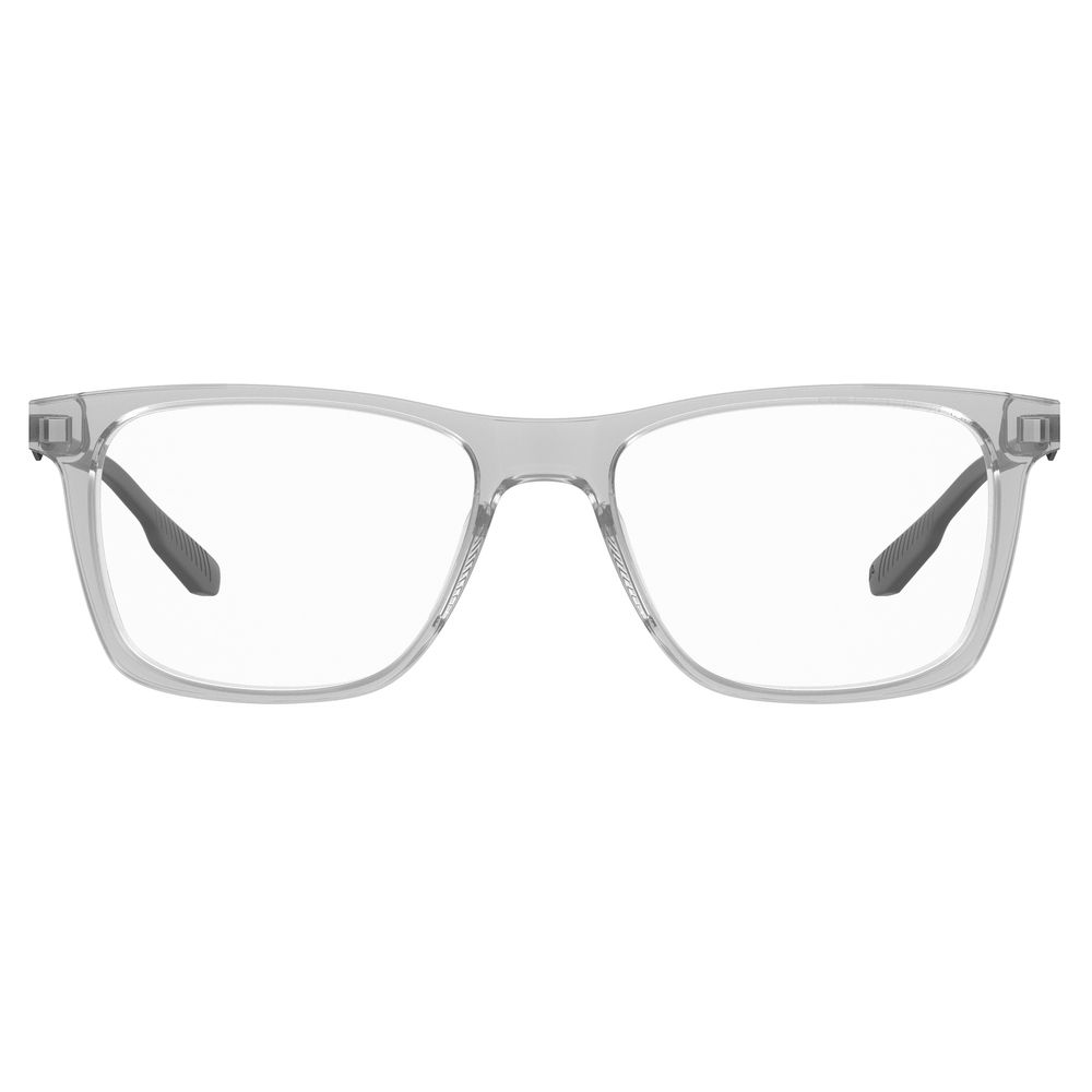 Unisex Under Armour Transparent Acetate Frames with 52/17/140 mm dimensions, front view showing clear lenses and frame design.