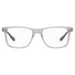 Unisex Under Armour Transparent Acetate Frames with 52/17/140 mm dimensions, front view showing clear lenses and frame design.