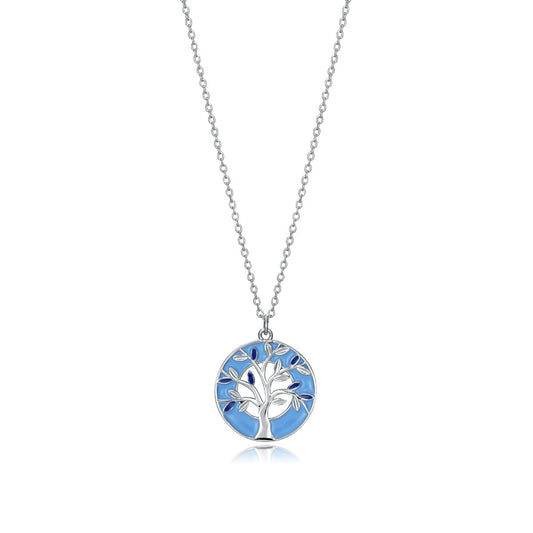 VICEROY JEWELS Mod. 13012C000-13 lady's quartz analog necklace with silver 925° design and blue accent, in official packaging.