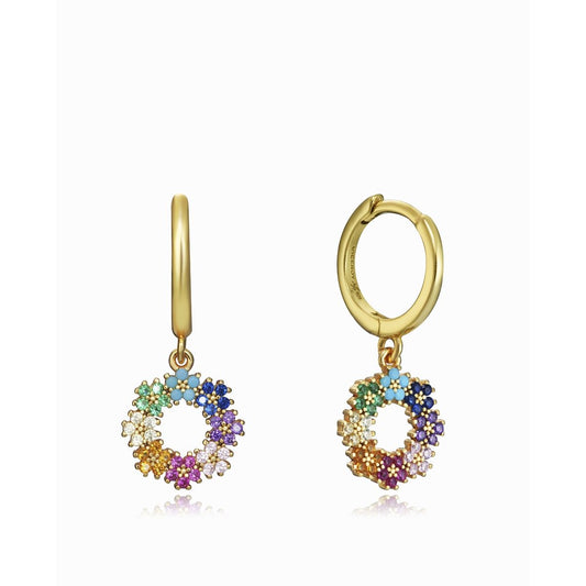 VICEROY JEWELS Mod. 13049E100-39 silver 925° ladies' earrings with colorful gemstones, official packaging, vibrant and elegant design.